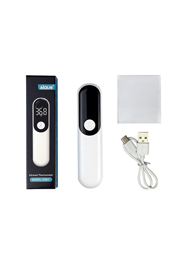 Rechargeable AIQUE Rechargeable Thermometer LED Forehead Digital Infrared Medical Thermometer Body T
