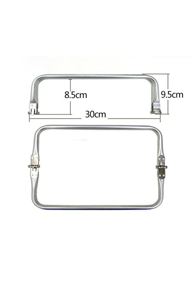 30cm-10pcs 10Pcs 20-30Cm Silver Metal Frame For Purse Doctor Aluminium Tube Handle Bag Accessories C