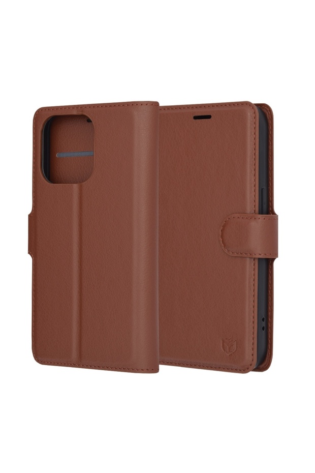 Husă pentru iPhone 14 Pro - Techsuit Leather Folio - Maro - 1