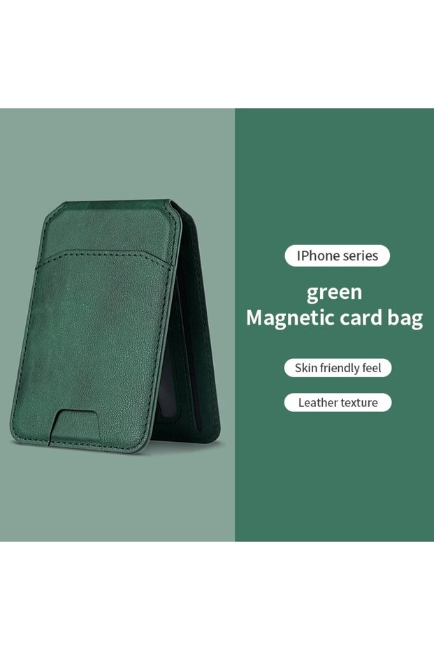 5 Magnetic Card Holder PU Leather Phone Case with Wallet Stand Pocket for Magsafe Apple