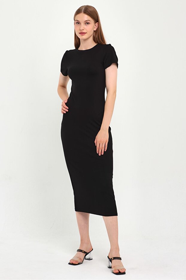 BICYCLE COLLAR LONG DRESS (B23-00138)