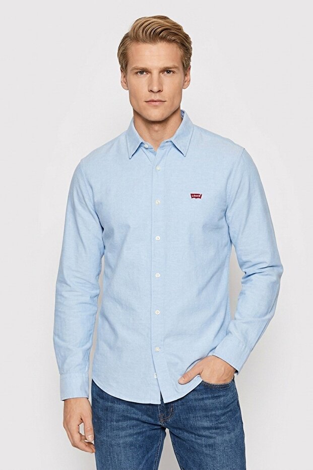 Shirt Men Shirt Blue Size : M