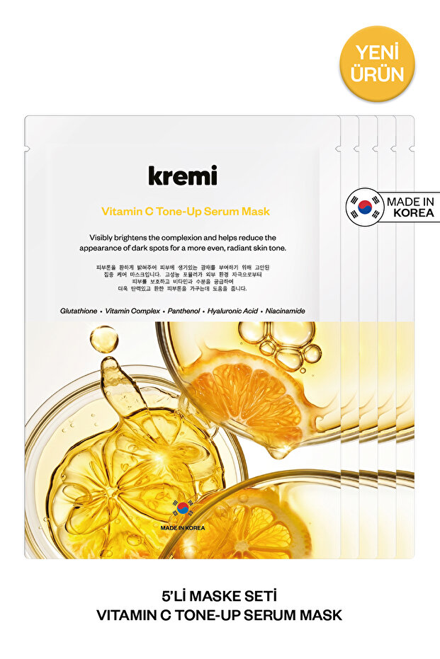 5 Pieces Biocellular Paper Mask, Glutathione Vitamin C Niacinamide, Revitalizing Brightening 30 ml