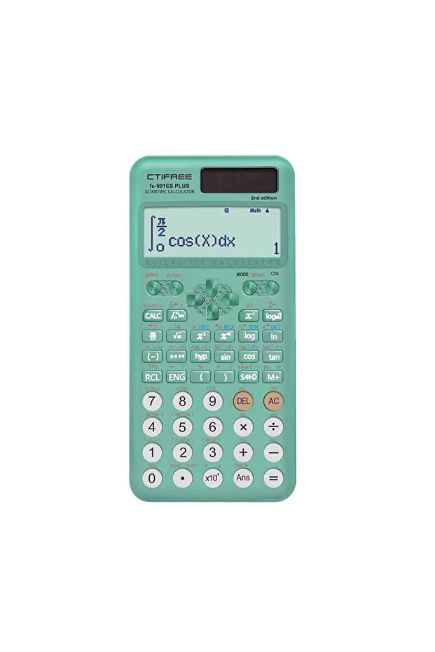 آلة حاسبة علمية خضراء FC-991 ES PLUS مع 417 وظيفة وشاشة عرض 10+2 خانة