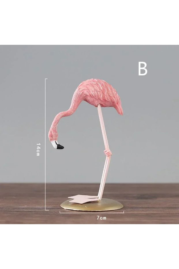 B Creative Resin Figurines Crafts Ins Flamingo Ornament Home Living Room Desktop Decorations Desk Ca