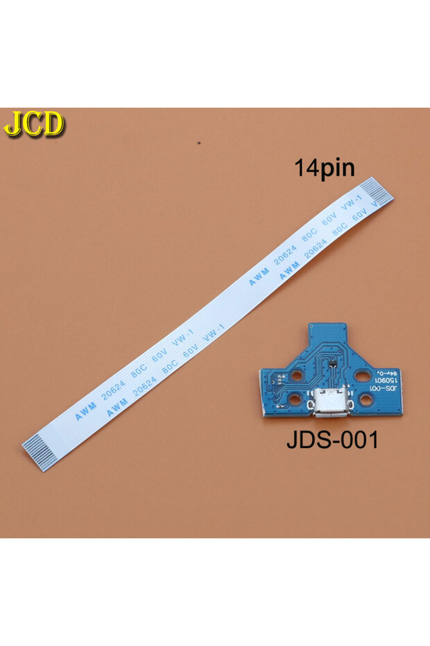 منفذ شحن USB لوحدة تحكم PS4 مع كابل مرن JDS-001