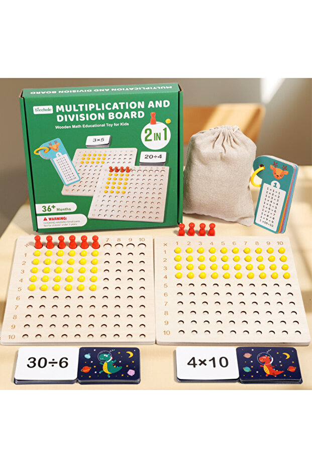 2 in 1 Maths Board Montessori 99 multiplication Board Maths Teaching Aids Multiplication and Divisi