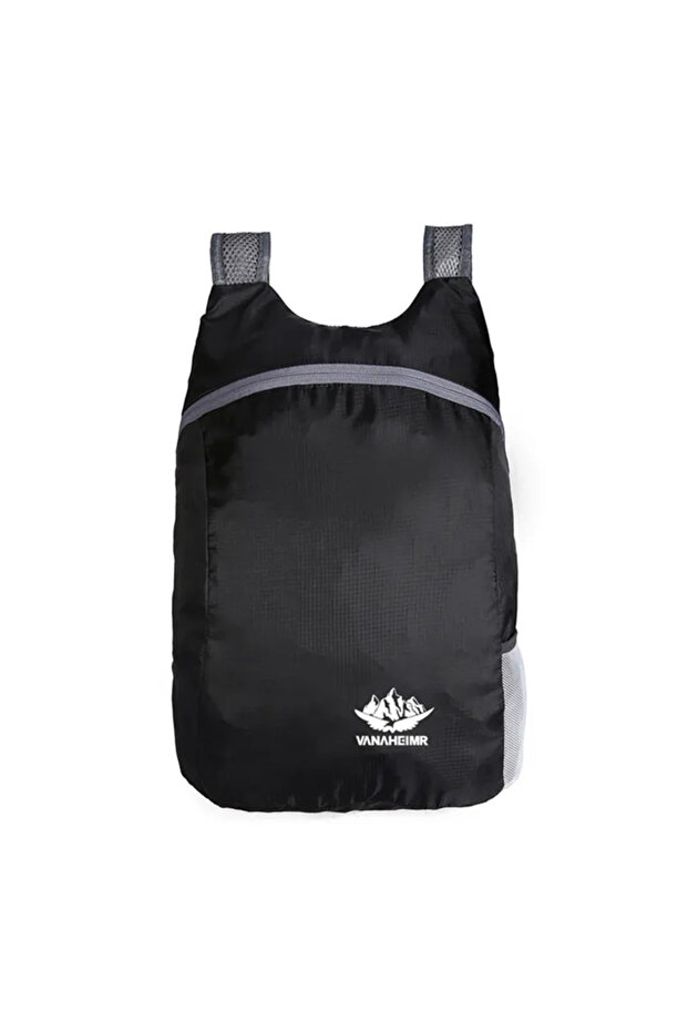 Black Ultralight Folding Bag Men Women Waterproof High-volume Portable Backpack Lightweight Travel B