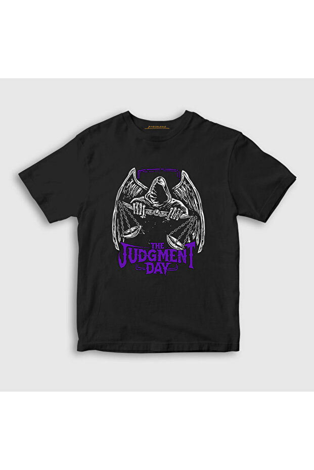 Unisex Kids Black Logo Wwe Wrestling the Judgment Day T-Shirt 511629Tt