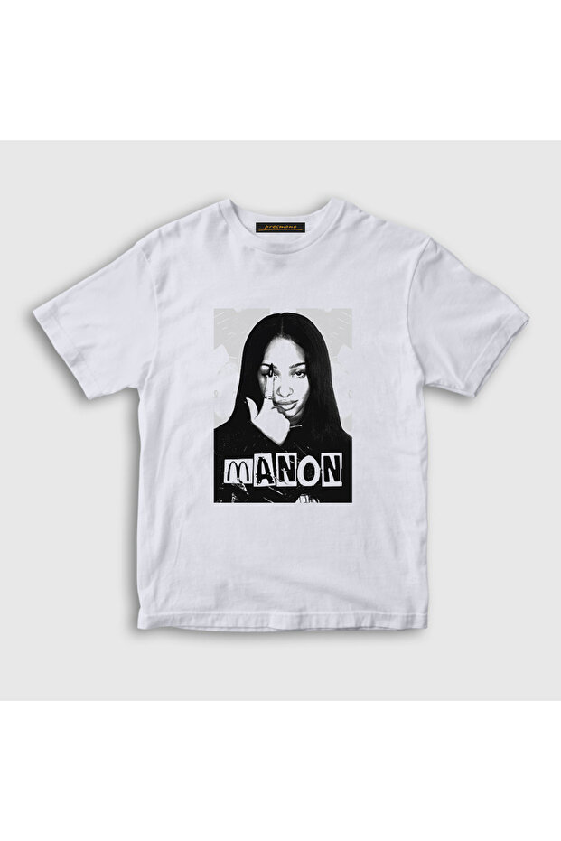 Unisex Children's White Manon K Pop Katseye T-Shirt 588609Tt