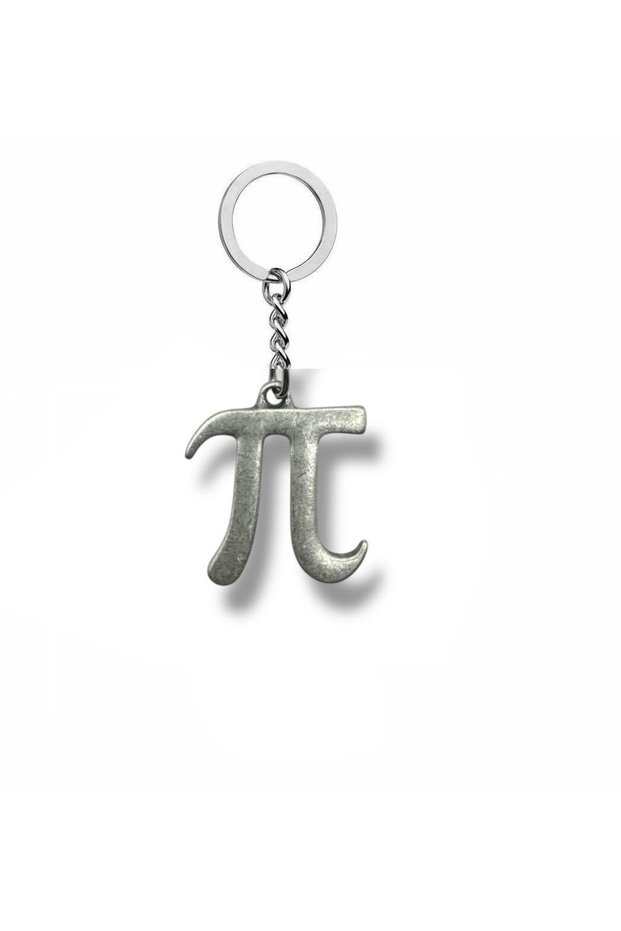 Infinite Pi – Unisex Metal Keychain with Pi Number Figure