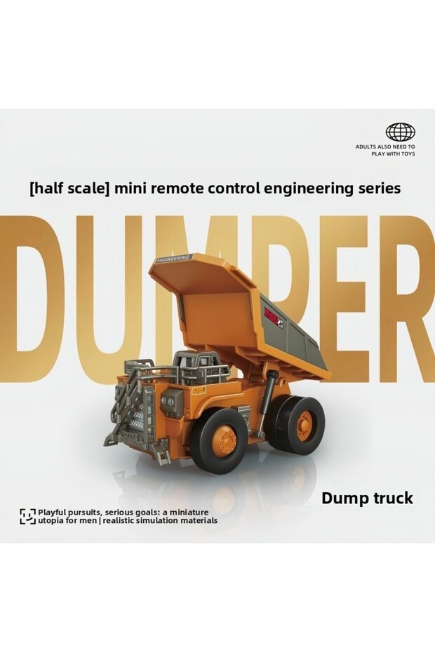 B-dump truck 2026 New 1/64 Remote-Controlled Alloy Forklift Engineering Vehicle Tabletop Toys Model