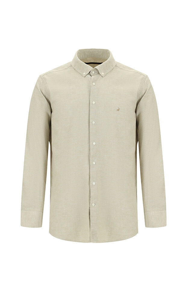 Long Sleeve Regular Fit Sports Linen Shirt