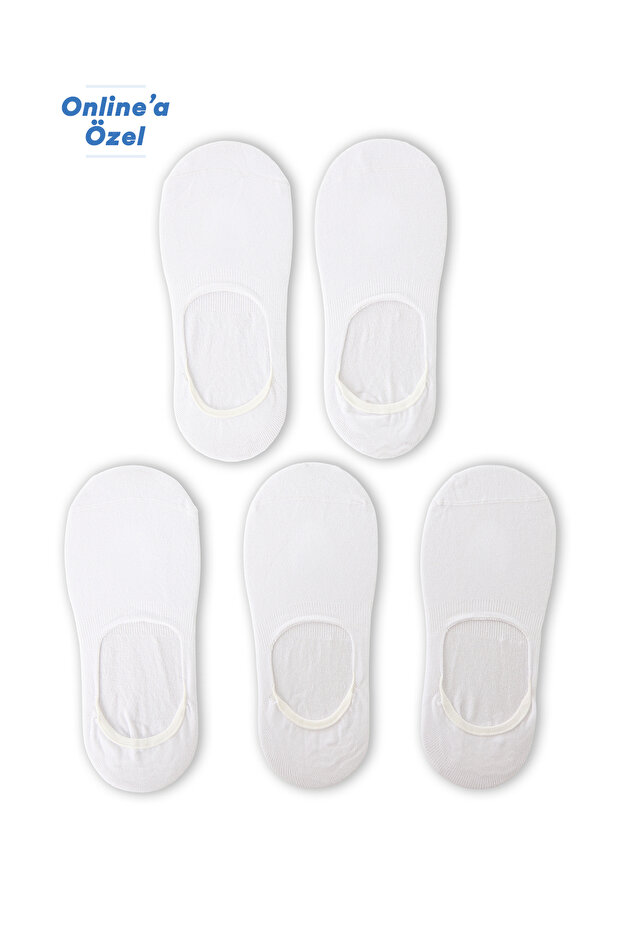 Set of 5 Cotton Flexible Loafer Socks