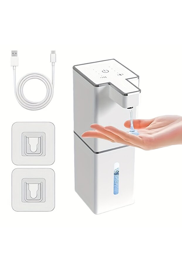 White-Gels 380ML Light Display Tabletop Or Wall-Mounted Intelligent Automatic Sense Soap Dispenser E