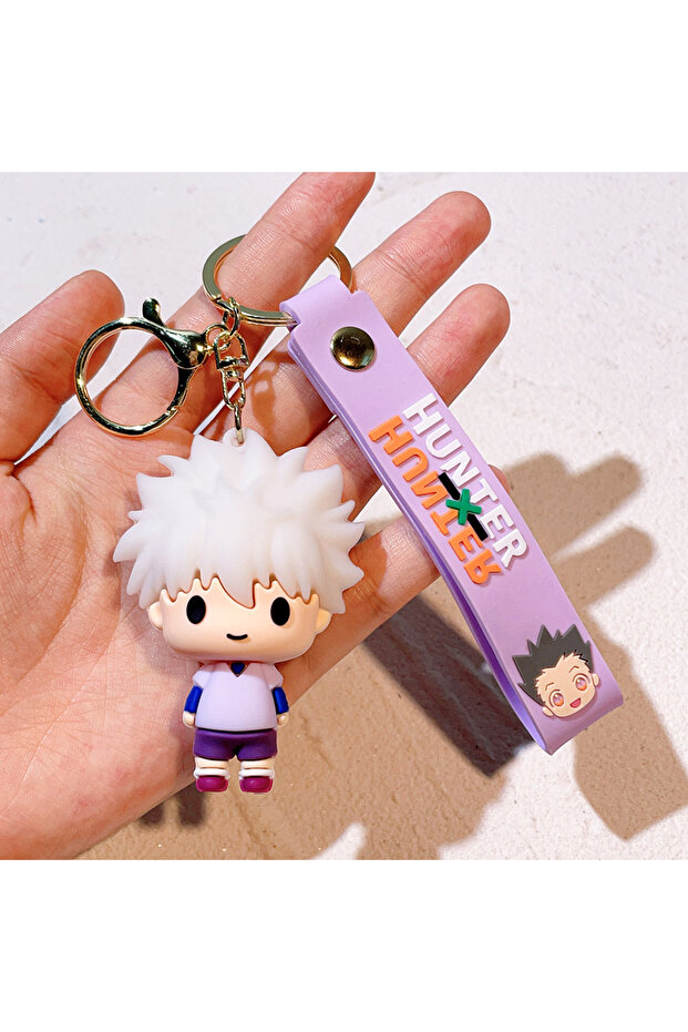 001 HUNTER X HUNTER Figure Keychain Anime Cartoon GON·FREECSS Doll Pendent Keyring Car Key Holder Ac