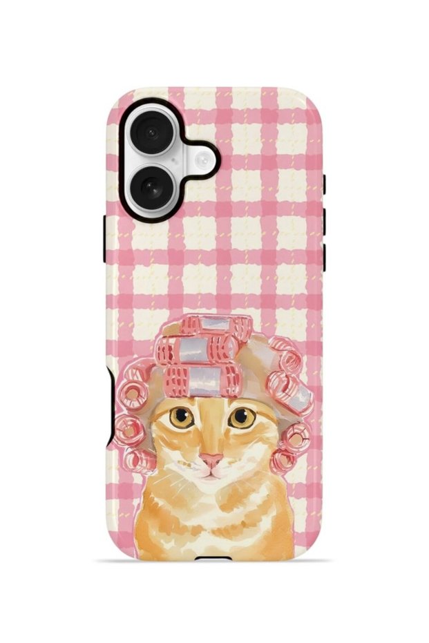 iPhone 17 Vorian Double Layer Case Pink Picnic Cat