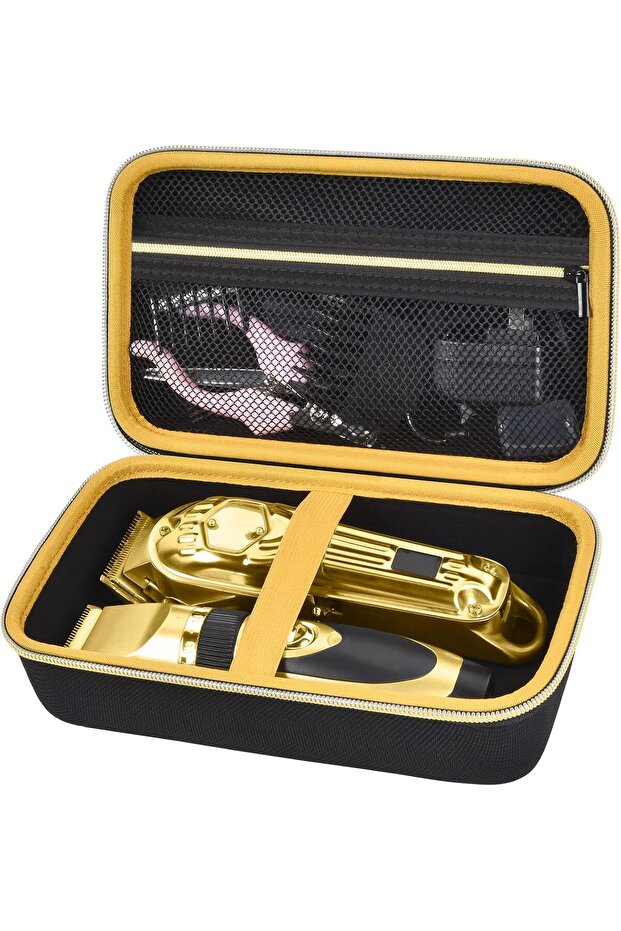Yellow Zipper Hair Clipper Case for Wahl Andis, 2pcs Barber Trimmer Organizer Bag Compatible With Uf