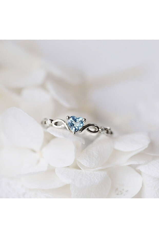 10 B2681 Huitan Simple Heart Ring For Women Female Cute Finger Rings Romantic Birthday Gift For Girl
