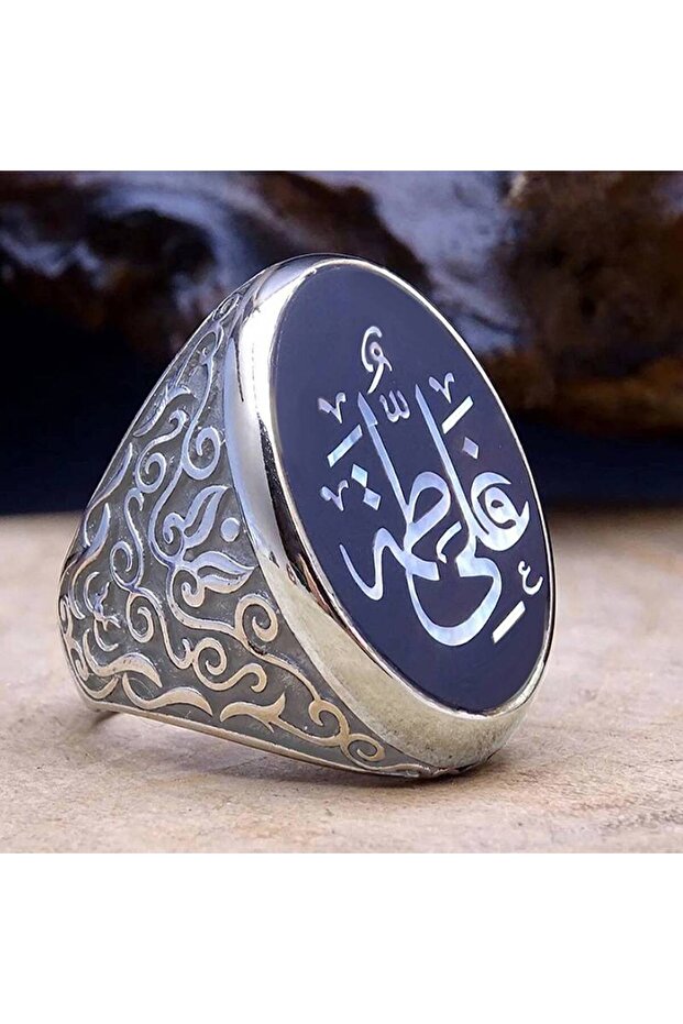 خاتم رجالي من مجموعة هويتان العرقية، تصميم عربي بنقوش الخط العربي، قطعة مميزة لإصبع اليد