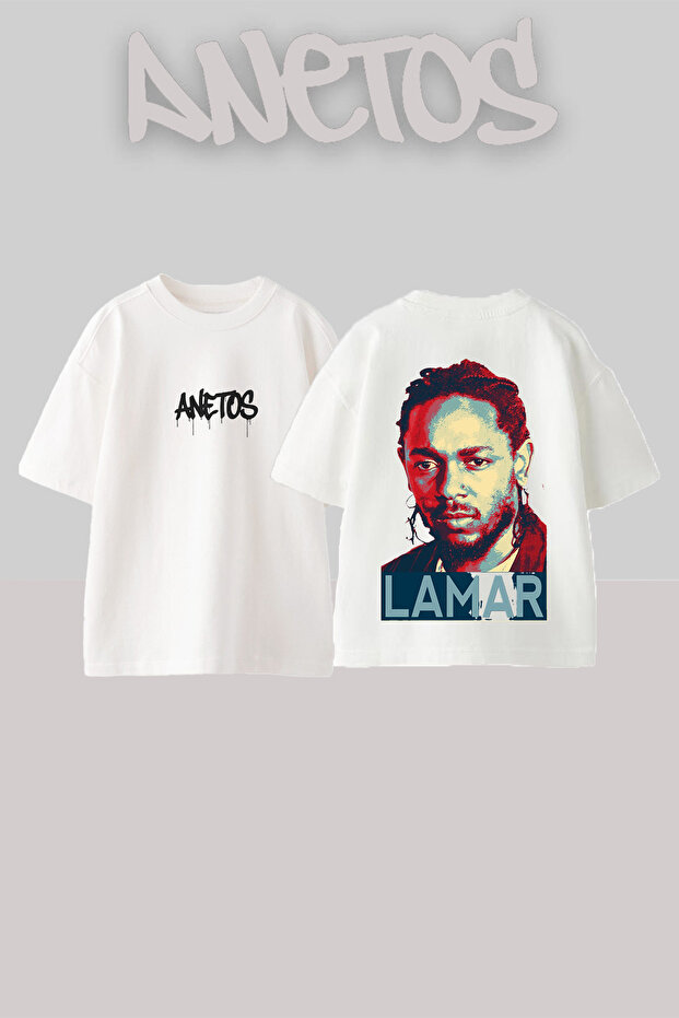 Kendrick Lamar Design Back Printed Cotton White Oversize T-Shirt