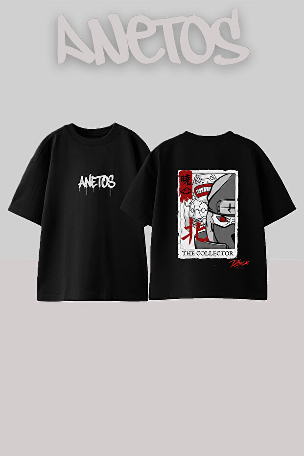Akatsuki Collector Design Back Printed Cotton Black Oversize T-Shirt