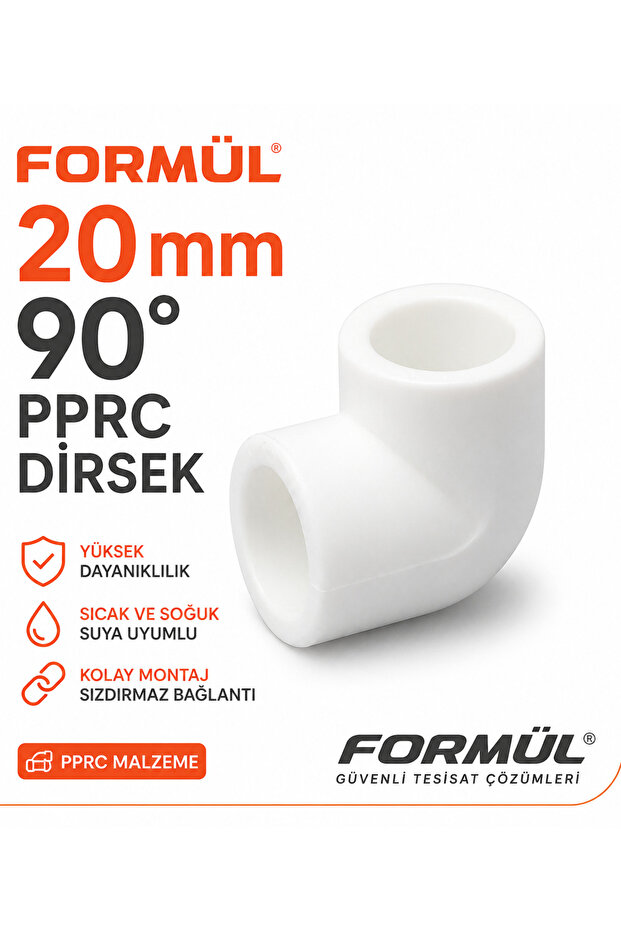20mm PPRC Dirsek 90° (60 adet)