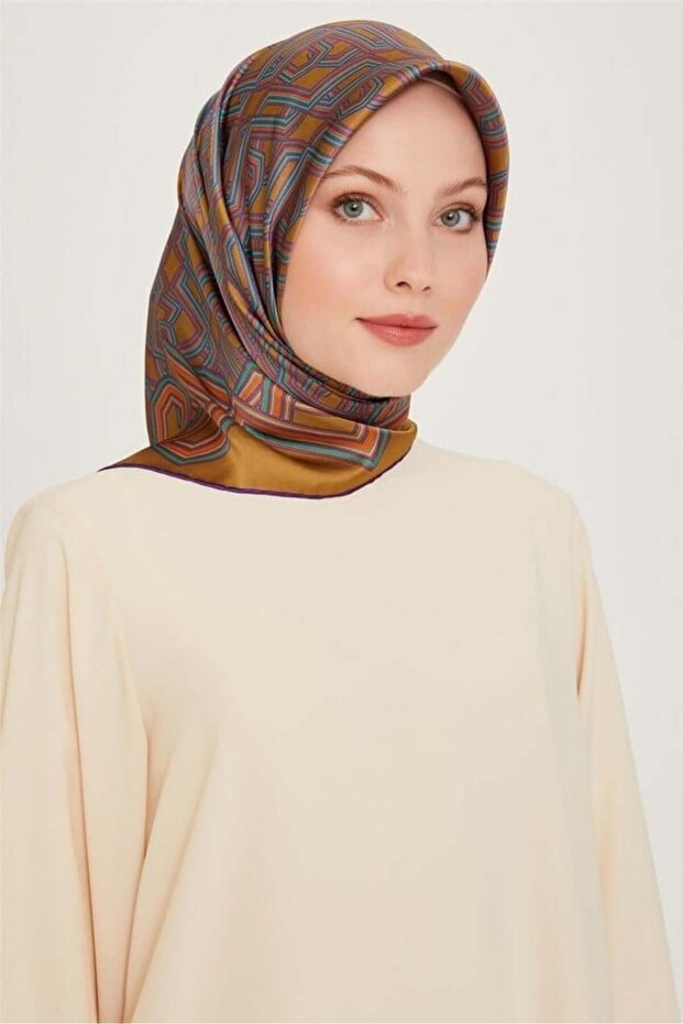 100% Sura Silk Scarf 9213D (S) (Nostalji̇)-53