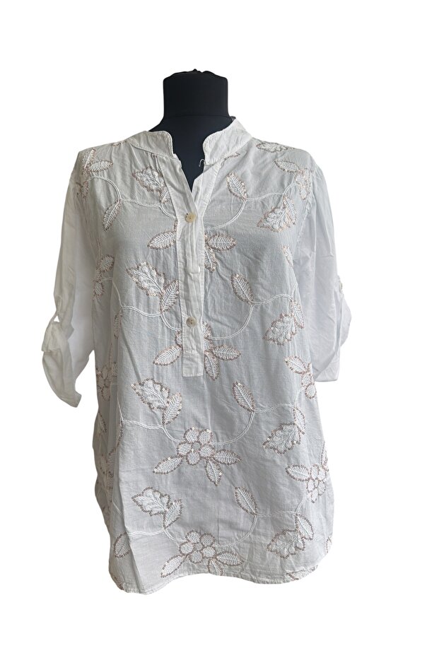 Italian Cotton Embroidered Shirt