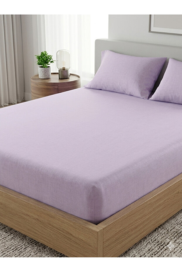 100% Cotton Fabric Fitted Sheet+Pillowcase Corner Depth 28-30 CM Soft Fabric New Season