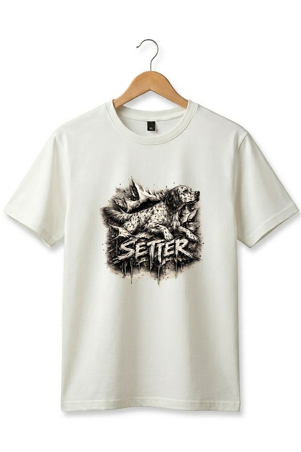 Unisex English Setter Printed Land and Nature T-Shirt Outdoor Wear