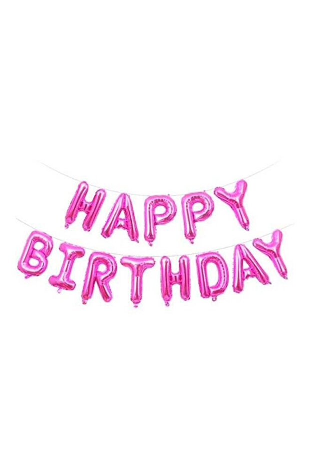 13-Piece Happy Birthday Letters Foil Balloon Set 16 Inch