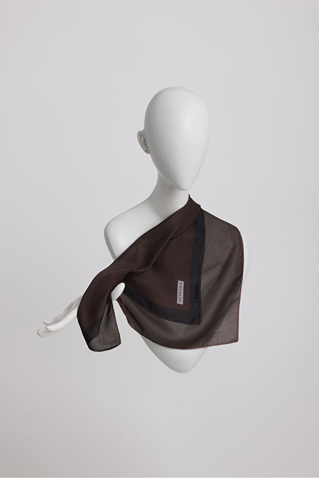 Ahenk Gradient Patterned Double-Sided Scarf - Brown - 3