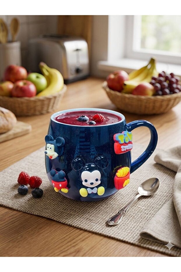 Ceramic Miki Mouse Figure Mug