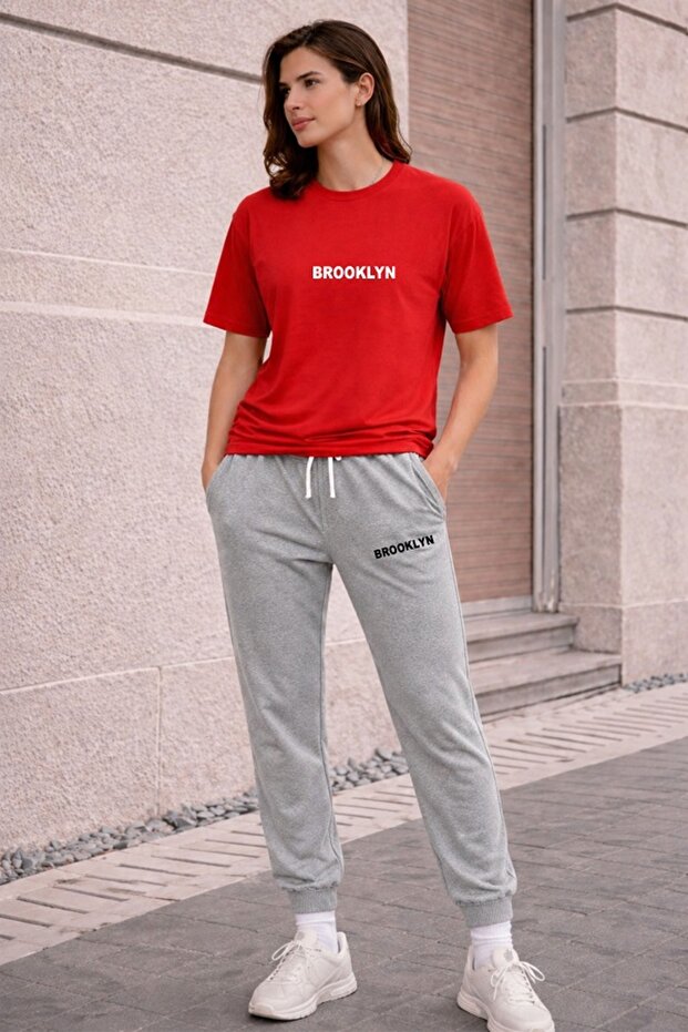 Women's Brooklyn Printed Tracksuit Set Unisex – Casual Comfortable Combination Oversize