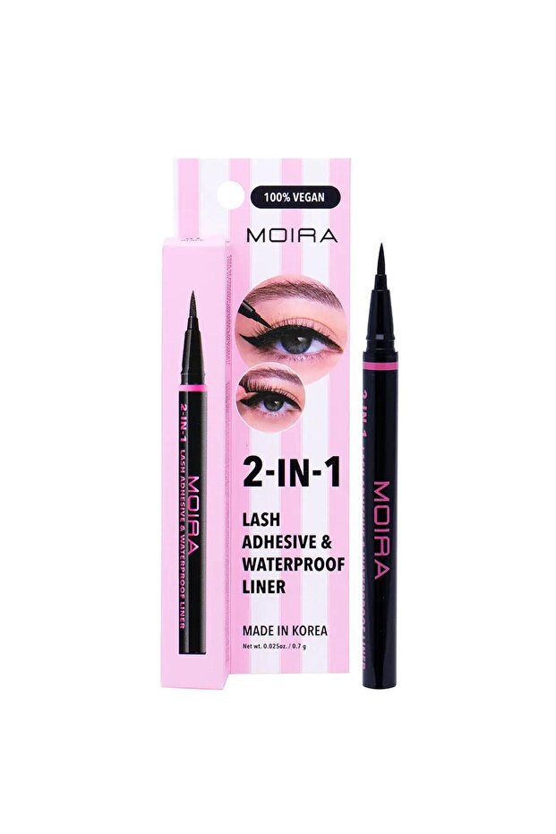 2-in-1 Lash Adhesive & Waterproof Liner Black - 0.5 ml