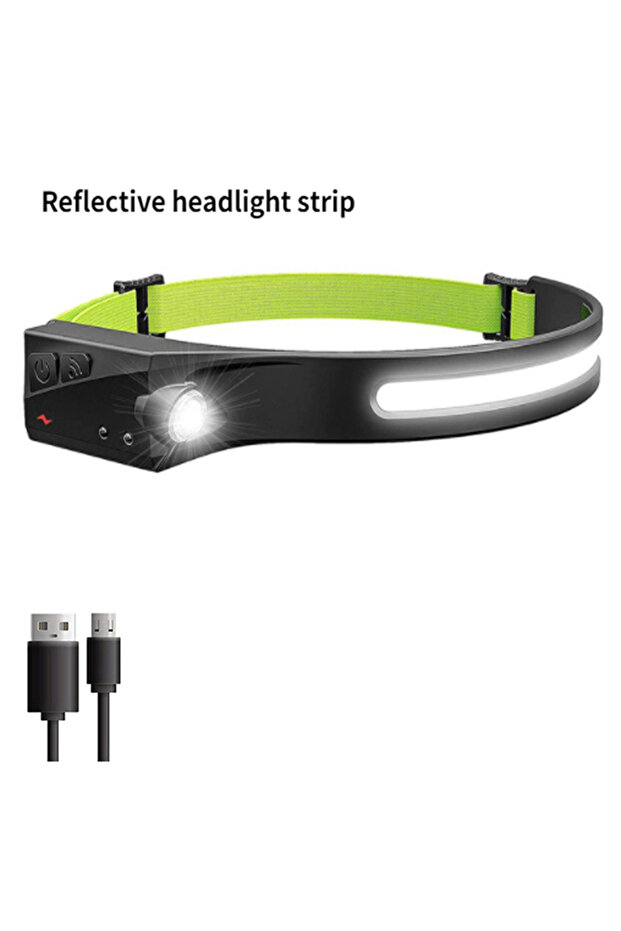 مصباح أمامي LED قابل لإعادة الشحن عبر USB مع بطارية مدمجة، 5 أوضاع إضاءة