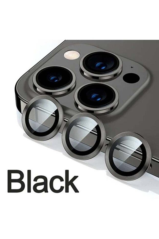 Lens protection ring for iPhone 16 Pro Max made of tempered glass (two sets, each with 3 rings)