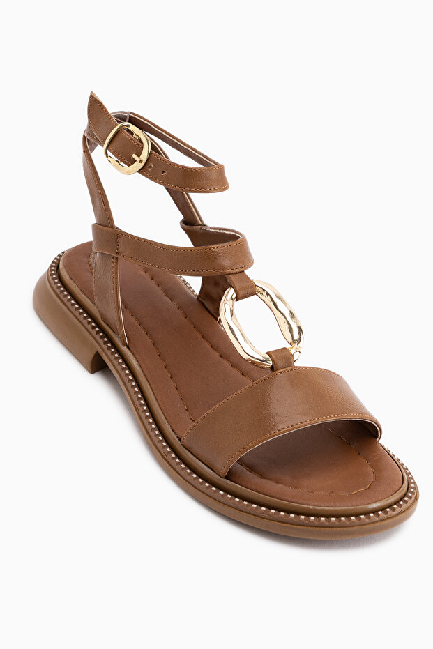 Theres Taba Buckle Detailed Ankle Strap Women's Sandals