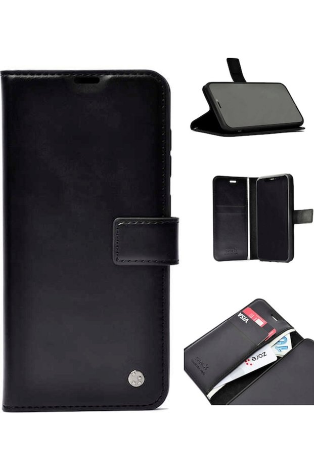 Galaxy S21 Plus Compatible Case Cover Wallet Case with Card Slot T19600 - Black