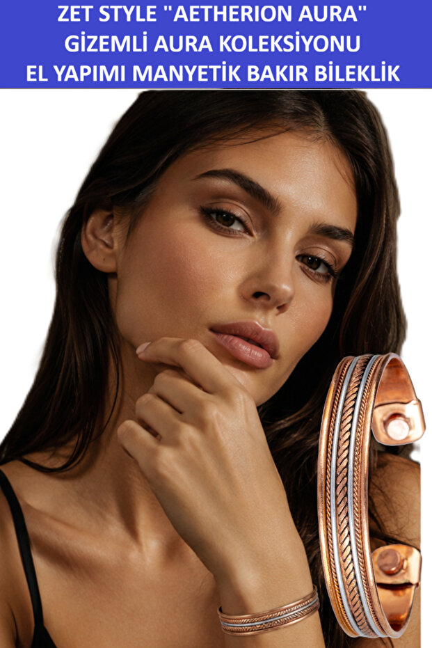 Zet Style “Aetherion Aura” – Mysterious Aura Collection Handmade Magnetic Copper Bracelet (Unisex)