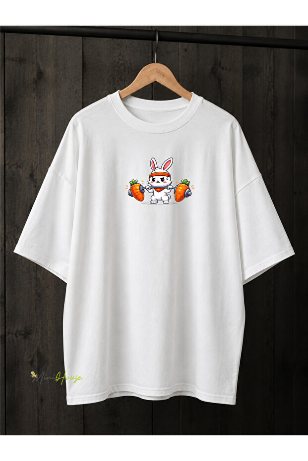 Rabbit Gym Printed Oversize T-Shirt