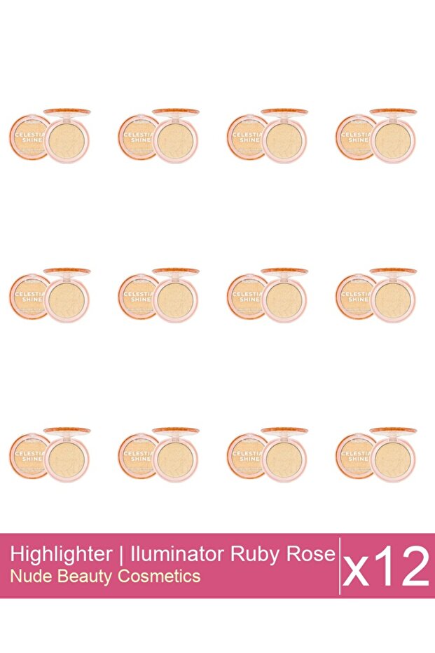 Set 12x Highlighter | Iluminator Ruby Rose - Celestial Shine 02 Prism Light - 1
