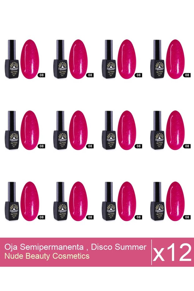 Set 12x Oja Semipermanenta , Disco Summer , 08 , 8 ml