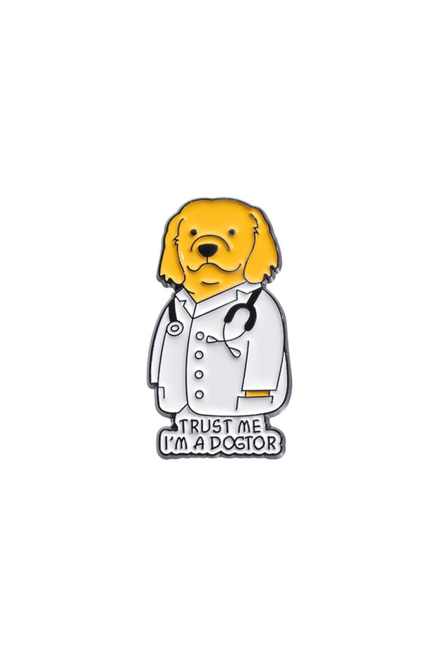 QHXZ775 Trust Me Im A Doctor Medical Uniform Stethoscope Enamel Pin Registered Silly Goose Doctor Nu