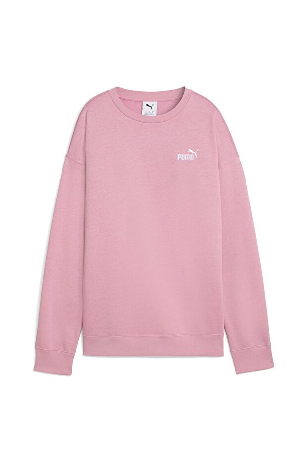 Ess Small Logo Relaxed Crew Women's Pink Casual Style Sweatshirt 63326865