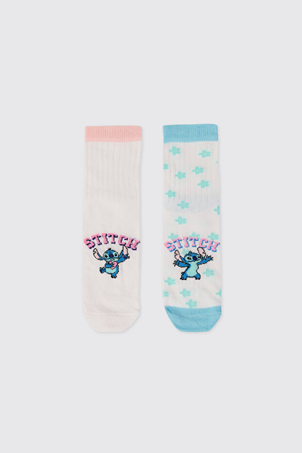 Girl's Colorful Stitch Socks