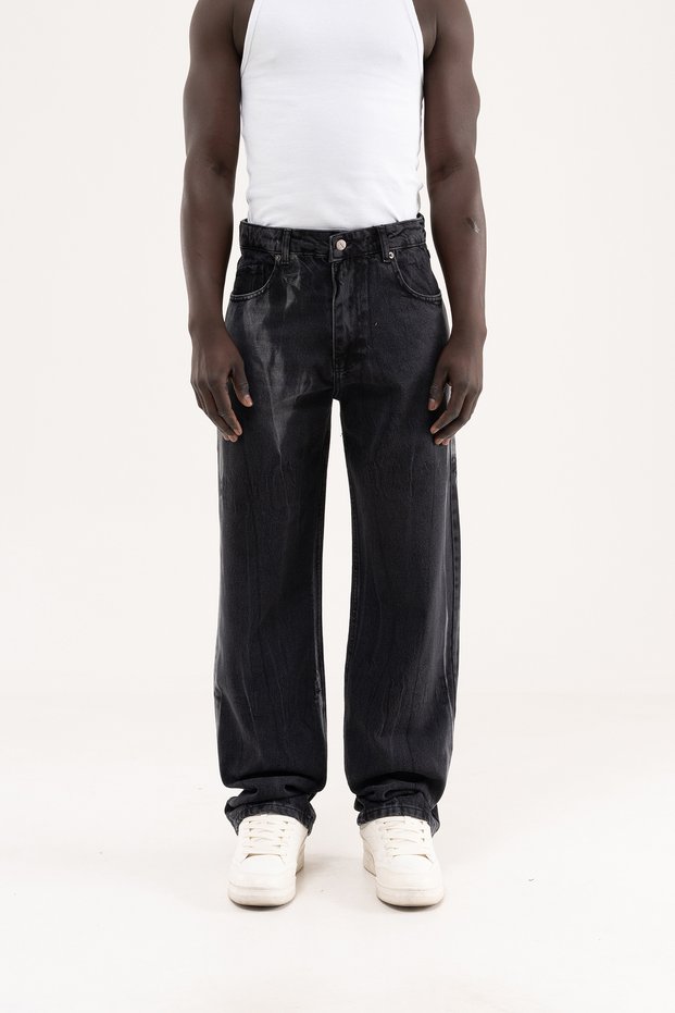 Men's Baggy Jean Pants Black