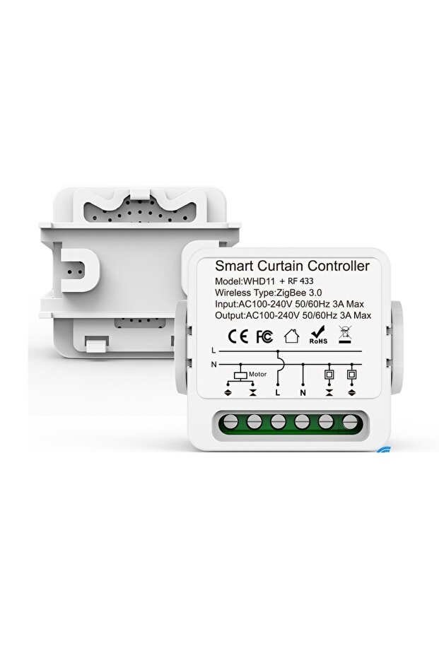 محرك ستائر ذكي متوافق مع Zigbee Tuya، ريلاي تحكم في الستائر، يدعم RF433