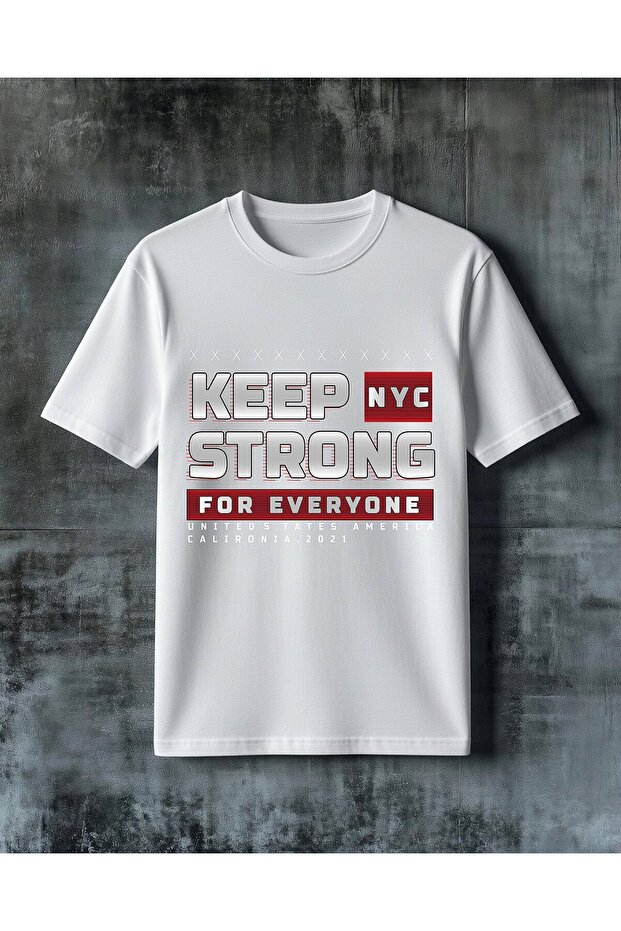 Keep Strong Nyc Printed Oversize T-Shirt
